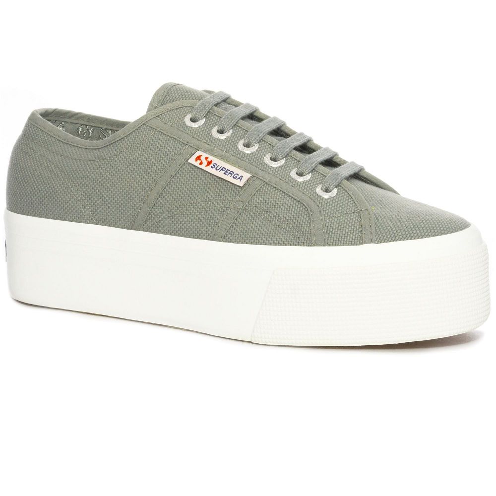 Superga 2790 Platform Grey Platform Sneakers - Women's USA | US7530735